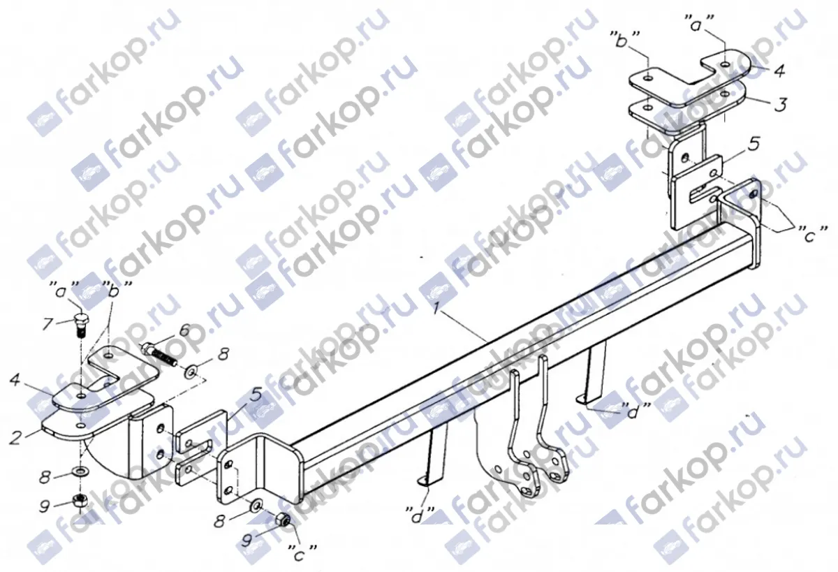 Фаркоп Oris для Chevrolet Aveo (хетчбек) 2002-2008 5221-A в 