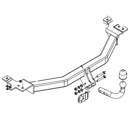 Фаркоп Auto-Hak для Volvo V70 1997-2000 L 03 в 