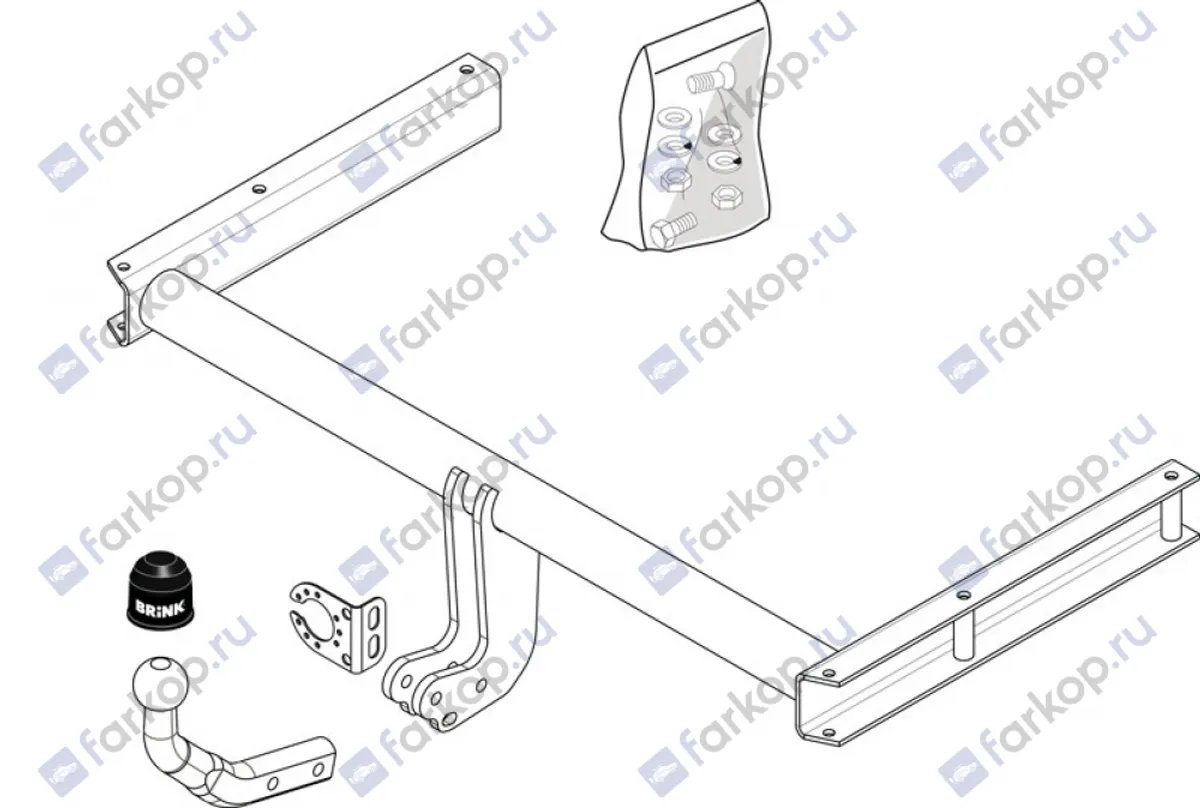 Фаркоп Brink для Audi A4 (седан, универсал) 2008-2015 492500 в 