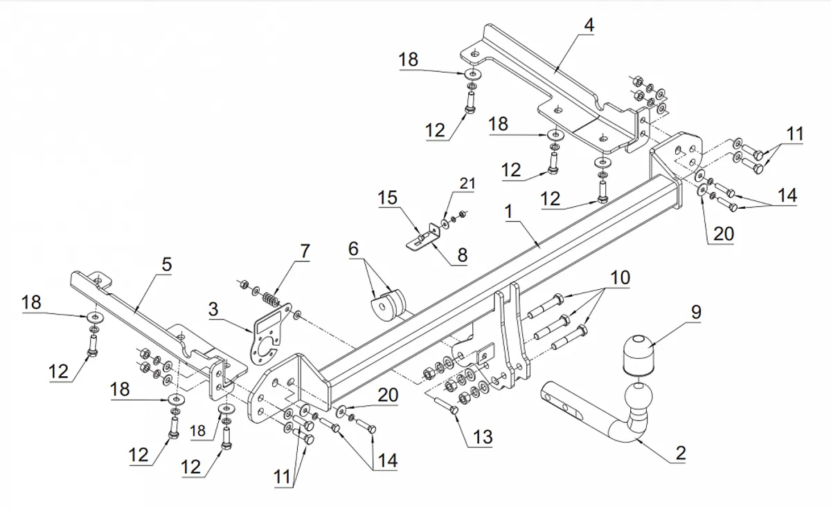 Фаркоп Auto-Hak для Honda CR-V 2012-2015 Y 39 в 