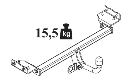 Фаркоп Auto-Hak для Hyundai ix35 2010-2015 J 60 в 