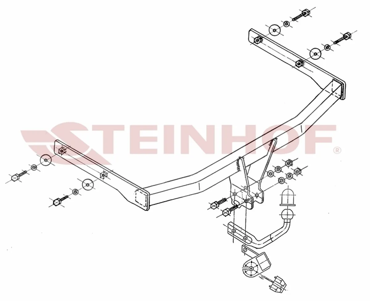 Фаркоп Steinhof для Volkswagen Touran 2003-2015 V-132 в 