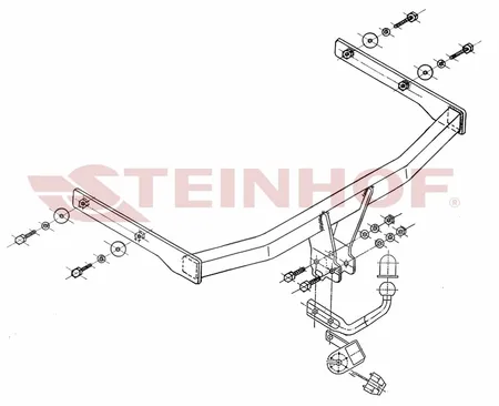 Фаркоп Steinhof для Volkswagen Touran 2003-2015 V-132 в 