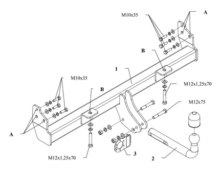 Фаркоп Auto-Hak для Land Rover Freelander 1998-2007 LN 01 в 