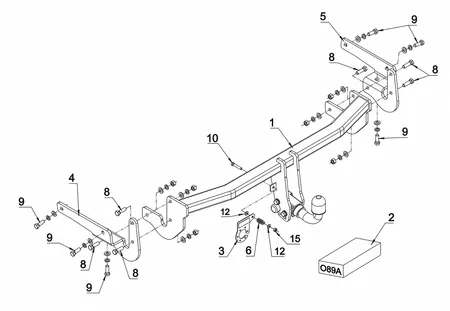 Фаркоп Auto-Hak для Lexus NX 2014-2021 0 89A в 