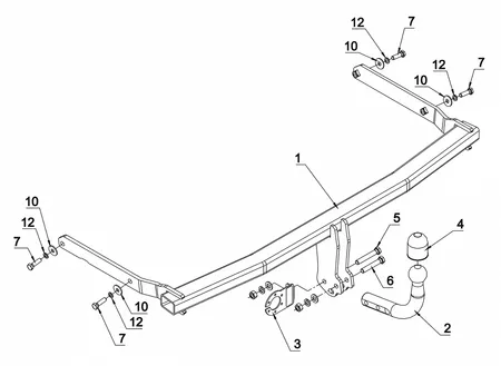 Фаркоп Auto-Hak для Mazda 6 (4,5 дв) 2008-2013 M 56 в 