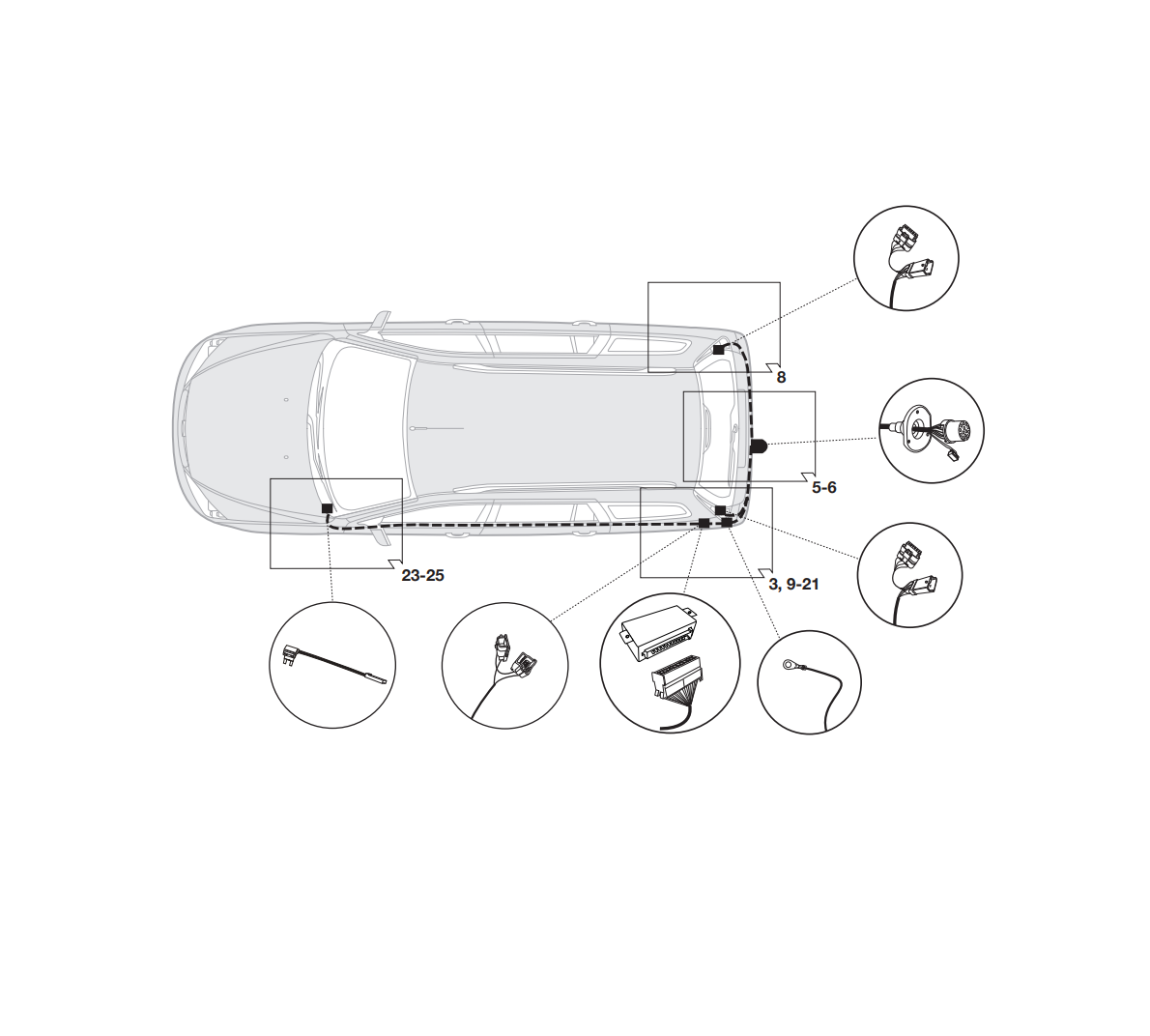 Электрика фаркопа Hak-System (13 pin) для Renault Megane 2009-2016 21180525 в 