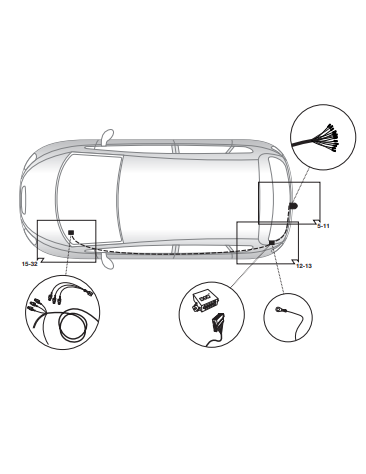 Электрика фаркопа Hak-System (13 pin) для Seat Leon 2005-2012 21500559 в 