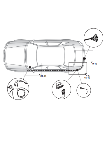 Электрика фаркопа Hak-System (13 pin) для Volkswagen Passat CC 2008-2012 21500559 в 