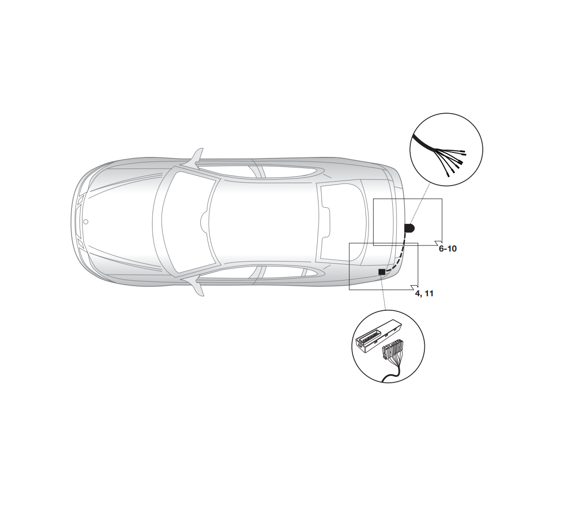 Электрика фаркопа Hak-System (7 pin) для Cadillac BLS 2006-2009 12500532 в 