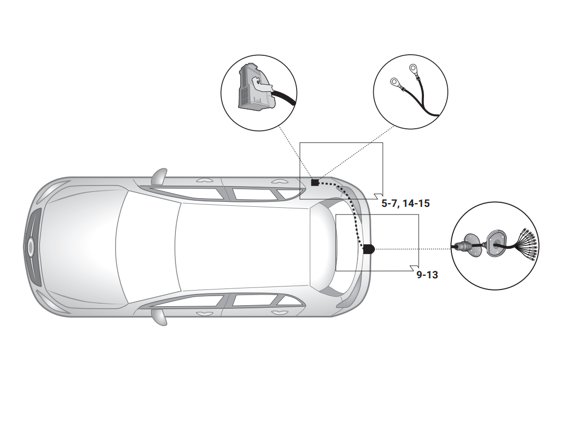 Электрика фаркопа Hak-System (13 pin) для Mercedes GLA-class 2020- 21500641 в 