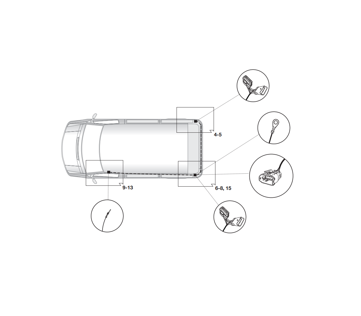 Электрика фаркопа Hak-System (13 pin) для Opel Movano 2010- 22500549 в 