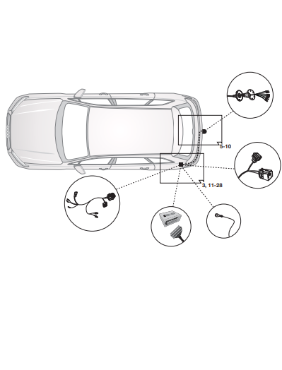 Электрика фаркопа Hak-System (7 pin) для Volkswagen Touareg 2018-  12010526 в 