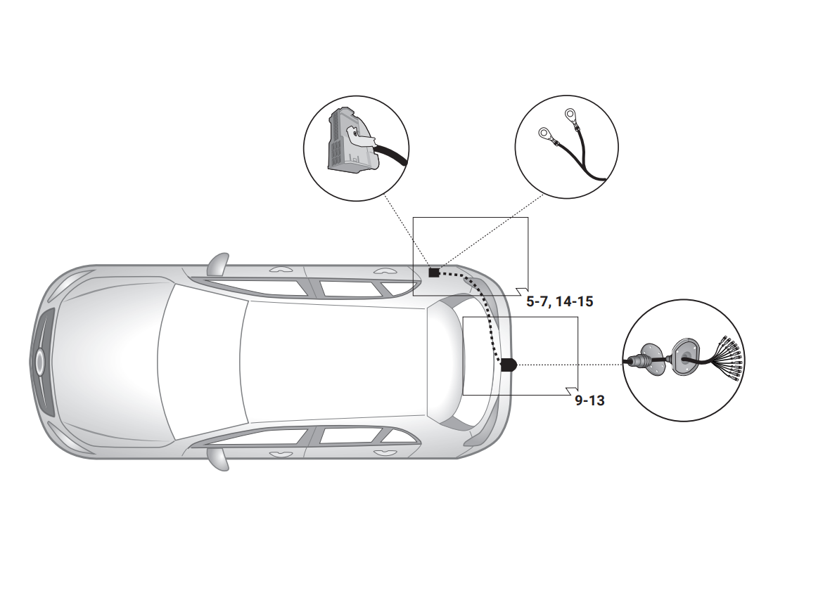 Электрика фаркопа Hak-System (13 pin) для Mercedes GLB-class 2019- 21500641 в 