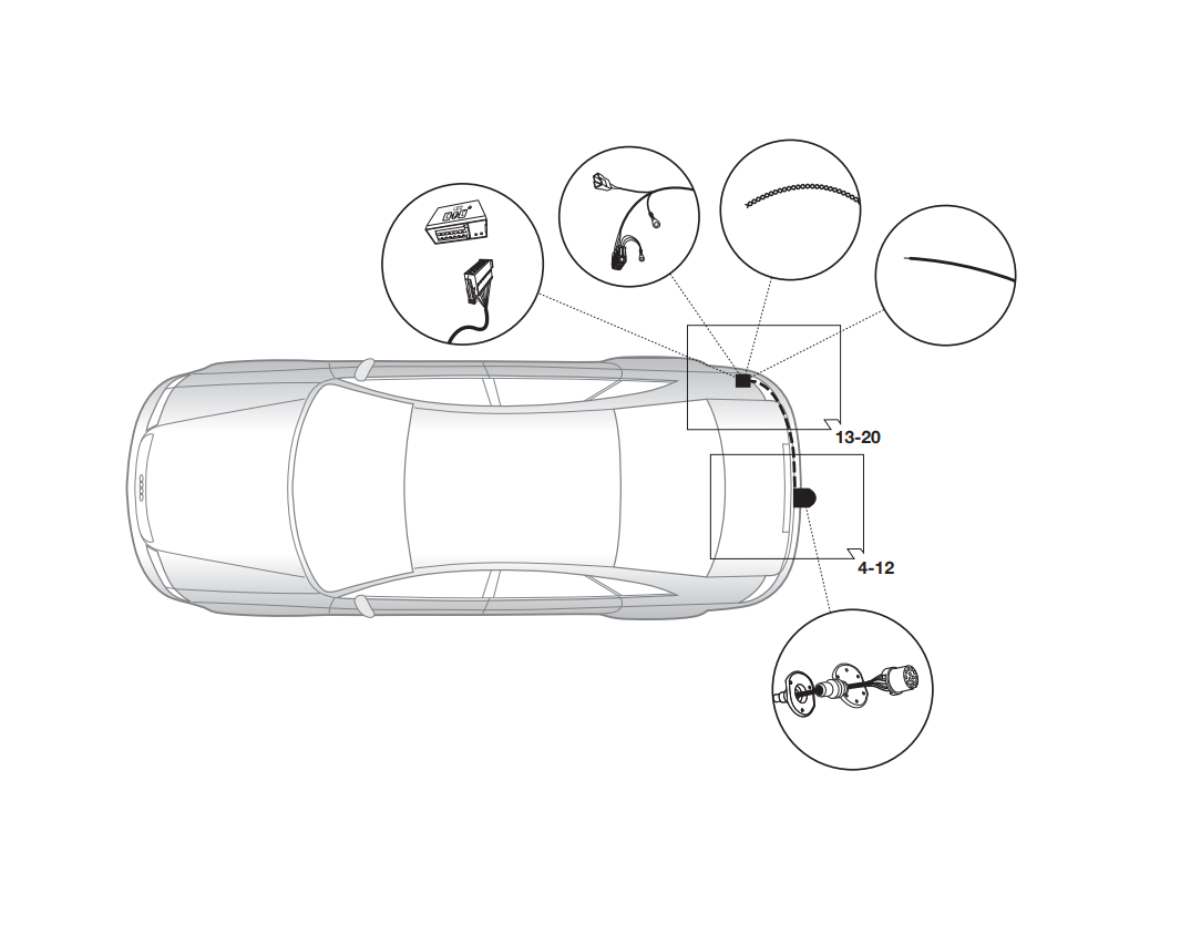 Электрика фаркопа Hak-System (13 pin) для Audi A6 2004-2012 21010508 в 