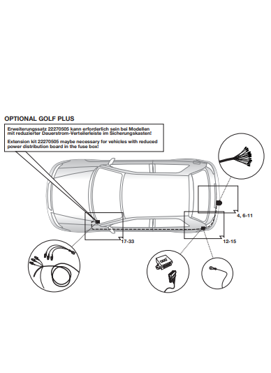 Электрика фаркопа Hak-System (13 pin) для Volkswagen Golf 2008-2013 21500559 в 