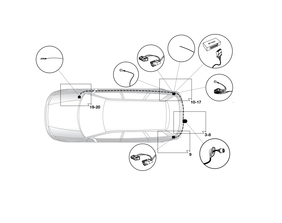 Электрика фаркопа Hak-System (13 pin) для BMW 5 серия (E39) 1997-2004 21020511 в 