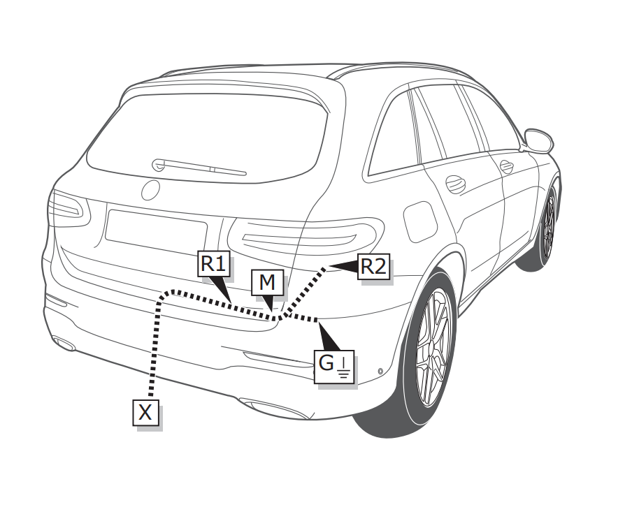 Электрика фаркопа ECS (7 pin) для Mercedes EQC 2019- MB099F1 в 