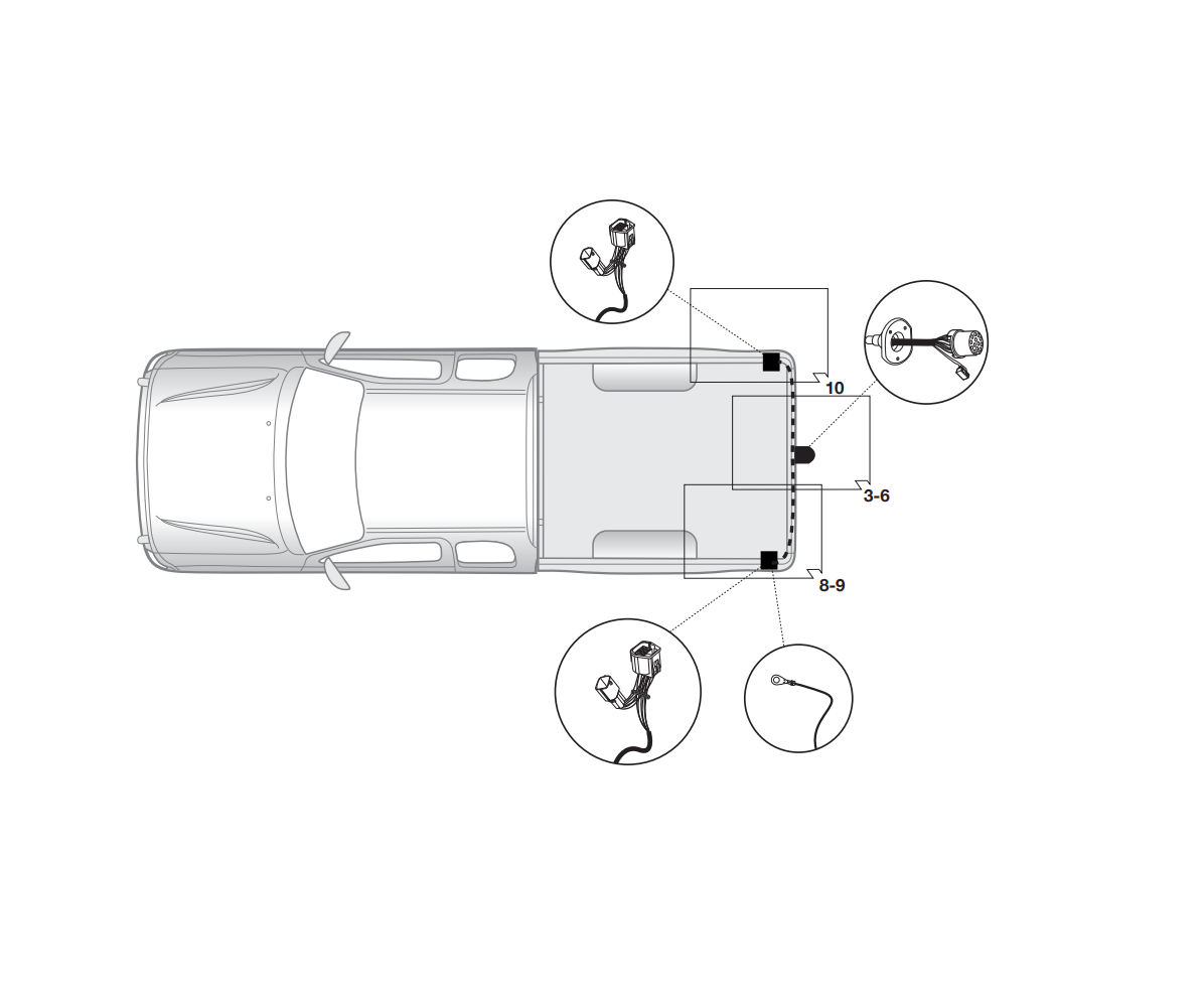 Электрика фаркопа Hak-System (13 pin) для Mazda BT-50 2006-2012 26500520 в 