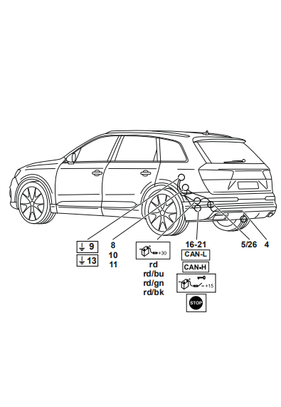 Электрика фаркопа Westfalia (13 pin) для Audi Q7 2020- 305437300113 в 