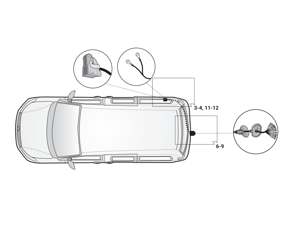 Электрика фаркопа Hak-System (13 pin) для Volkswagen Caddy 2020- 21500641 в 