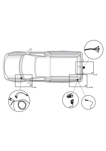 Электрика фаркопа Hak-System (7 pin) для Volkswagen Caddy 2004-2020 12500559 в 