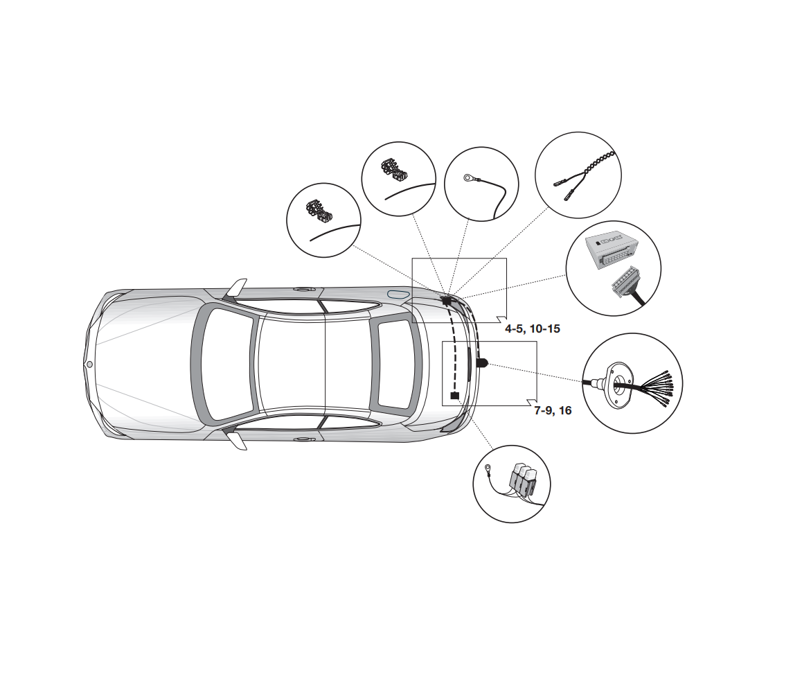 Электрика фаркопа Hak-System (13 pin) для BMW 2 серия (F22/F23) 2014-2020 21020527 в 