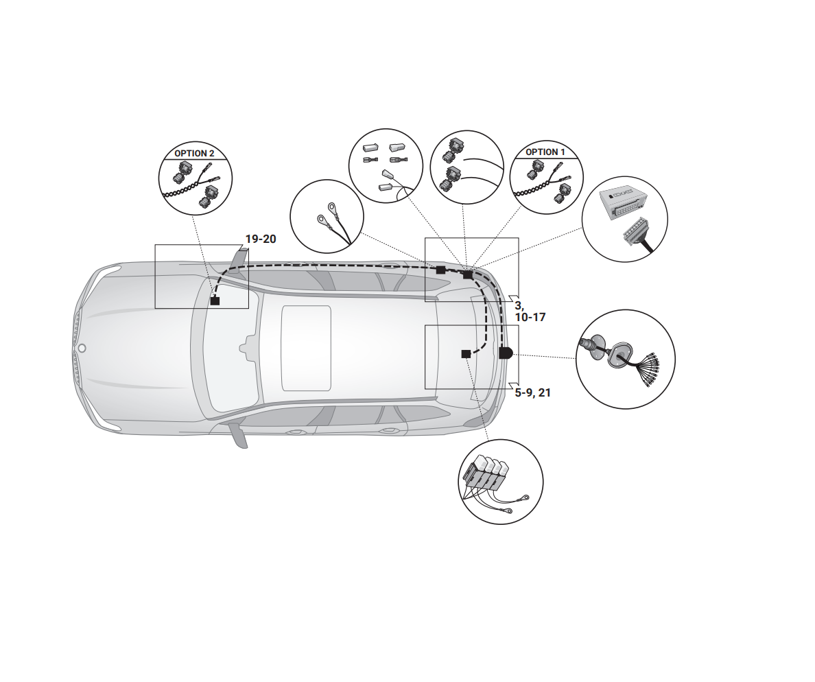 Электрика фаркопа Hak-System (13 pin) для BMW X7 (G07) 2019-2023 21020538 в 