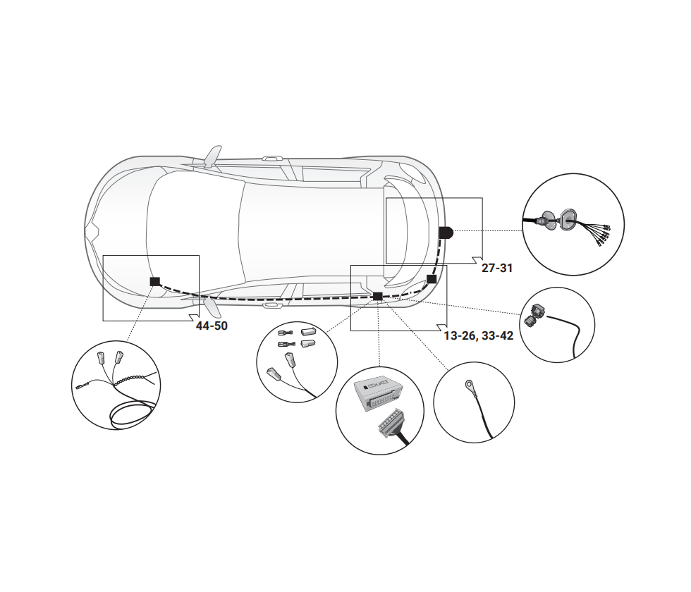 Электрика фаркопа Hak-System (7 pin) для Renault Arkana 2021- 12500673 в 