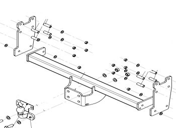 Фаркоп Oris для Ford Transit (chassis cab) 2012-2014, (кабина с платформой) Арт. 3977-F 3977-F в 