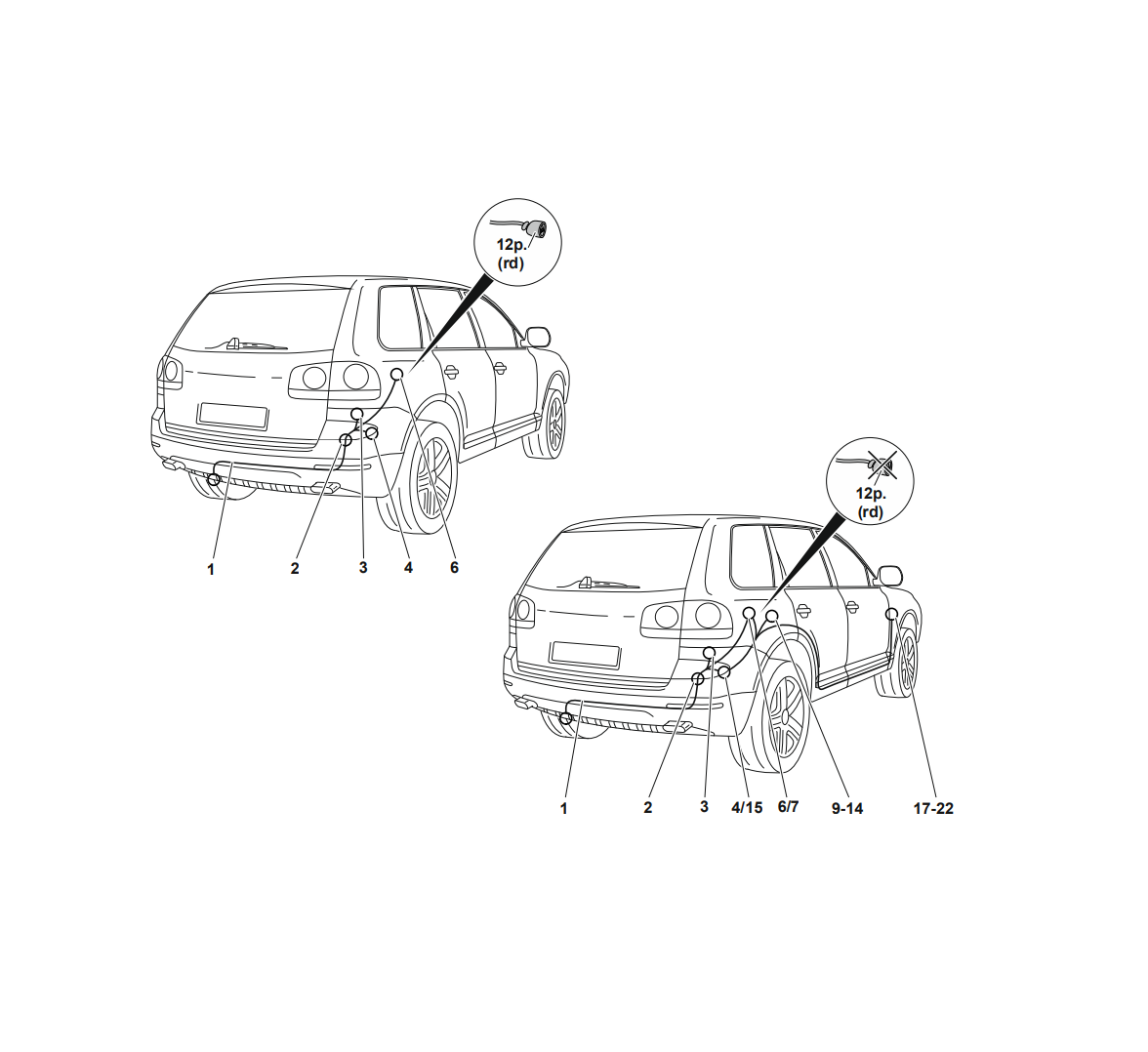 Электрика фаркопа Westfalia (13 pin) для Porsche Cayenne 2002-2010 321500300113 в 