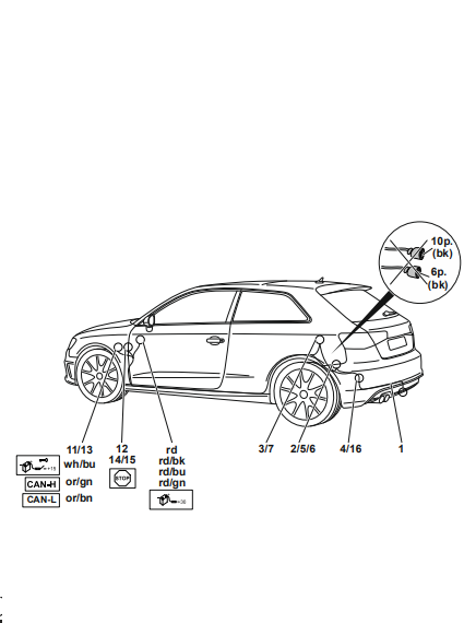 Электрика фаркопа Westfalia (7 pin) для Audi Q3 2018- 305408300107 в 