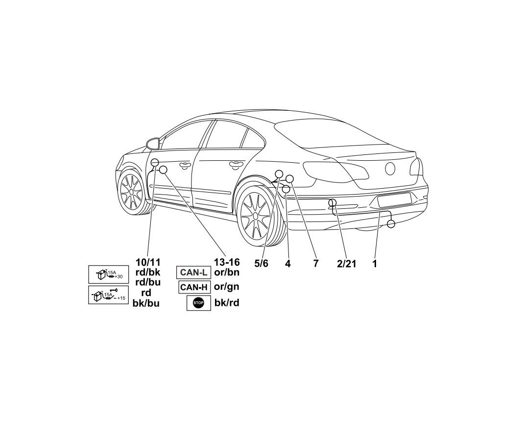 Электрика фаркопа Westfalia (7 pin) для Volkswagen Passat CC 2012-2017 321600300107 в 