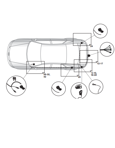 Электрика фаркопа Hak-System (7 pin) для Audi A4 2004-2009 12010511 в 