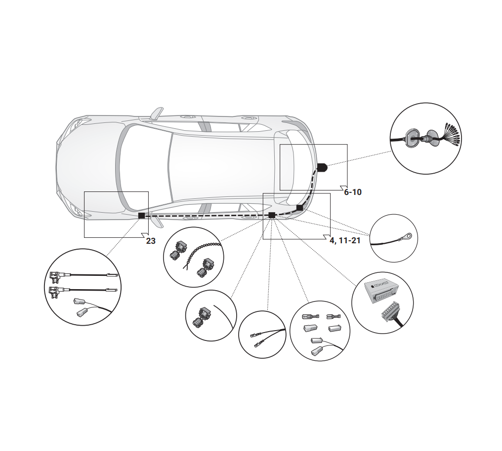 Электрика фаркопа Hak-System (7 pin) для Mazda 3 (хетчбек, седан) 2019- 21120526 в 