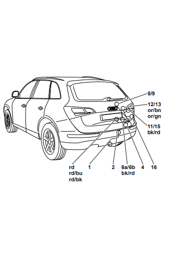 Электрика фаркопа Westfalia (7 pin) для Audi Q5 2008-2017 305216300107 в 