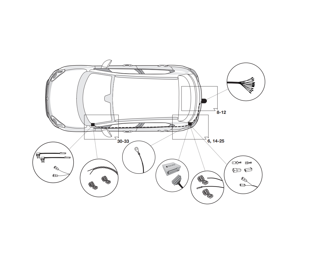 Электрика фаркопа Hak-System (13 pin) для Jeep Compass 2017- 21500612 в 