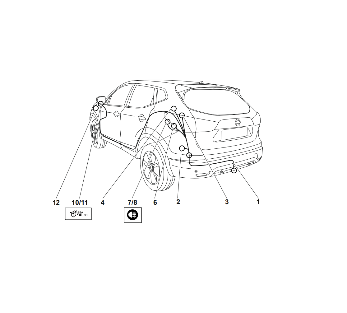 Электрика фаркопа Westfalia (13 pin) для Nissan Qashqai, Qashqai +2 2007-2017 332327300113 в 