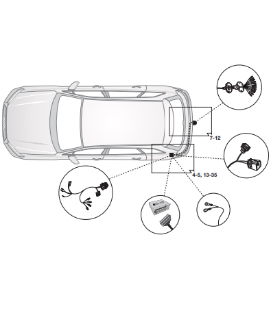 Электрика фаркопа Brink (13 pin) для Volkswagen Touareg 2018- 701514 в 