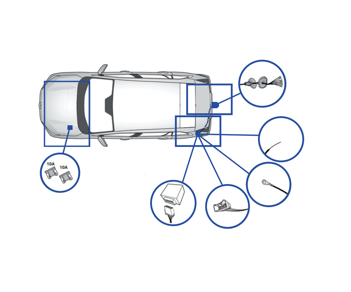 Электрика фаркопа TowRus (7 pin) для Toyota RAV4 2019- TR4-07 в 