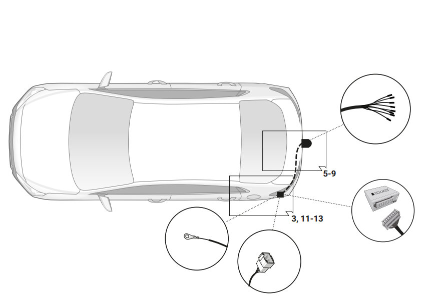 Электрика фаркопа Hak-System (7 pin) для Kia Sorento 2020- 12500686 в 