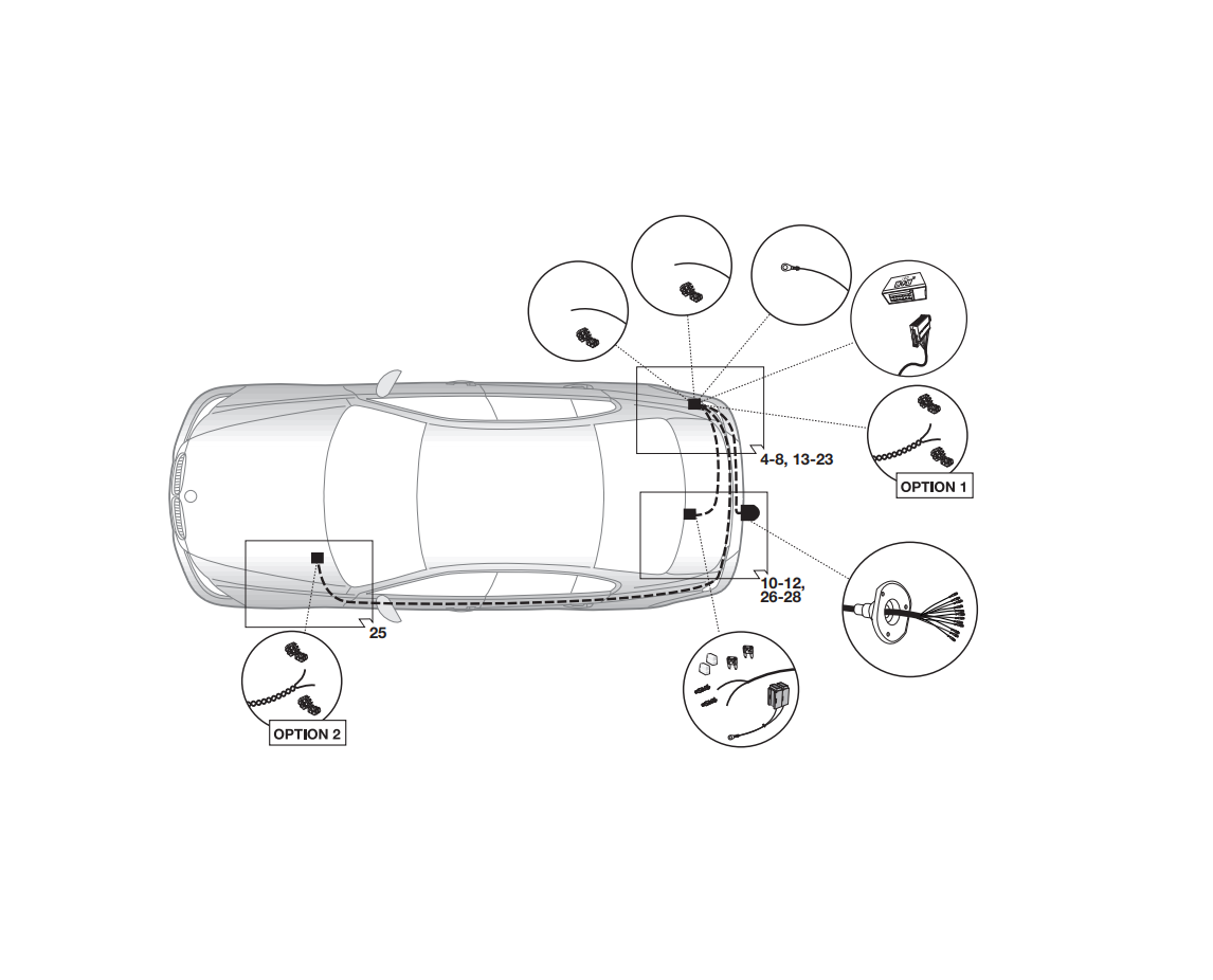 Электрика фаркопа Hak-System (13 pin) для BMW 3 серия (F34 GT) 2014- 21020528 в 