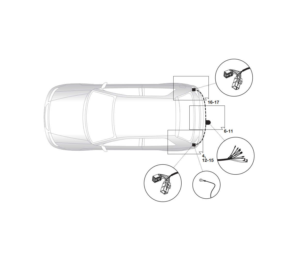 Электрика фаркопа Hak-System (7 pin) для Hyundai i20 2009-2012 16080515 в 