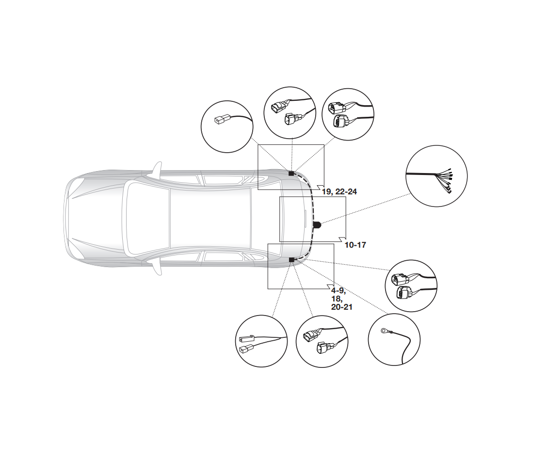 Электрика фаркопа Hak-System (7 pin) для Ford Focus 2004-2008 16060516 в 