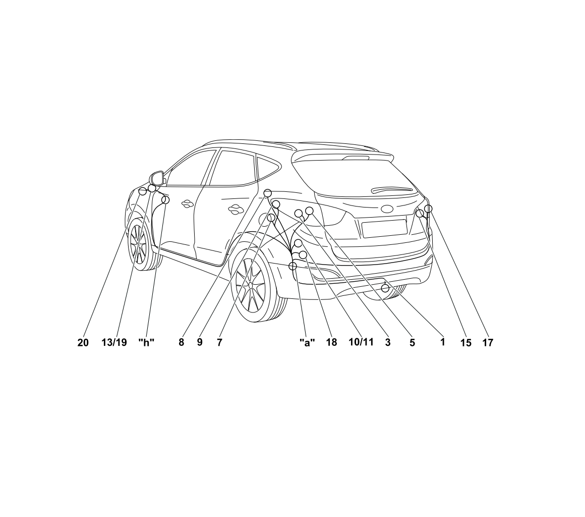 Электрика фаркопа Westfalia (13 pin) для Hyundai Tucson 2015-2018 346049300113 в 