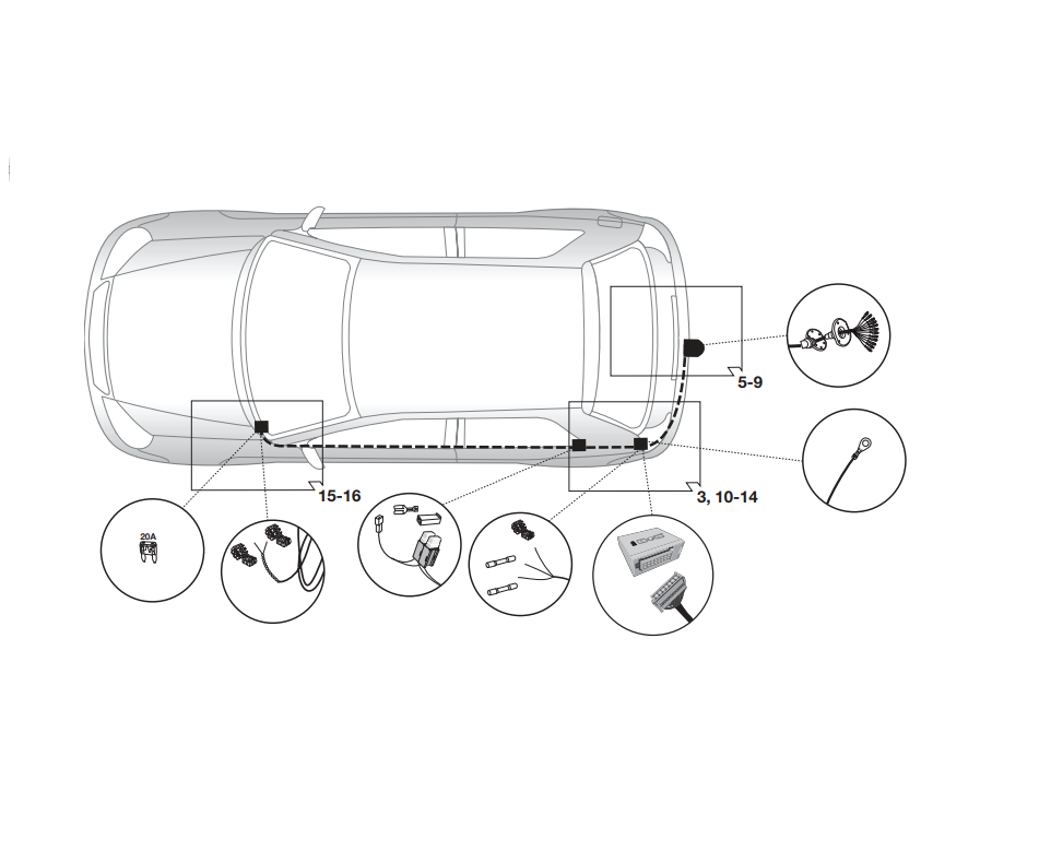 Электрика фаркопа Hak-System (13 pin) для Renault Duster 2021- 21620520 в 