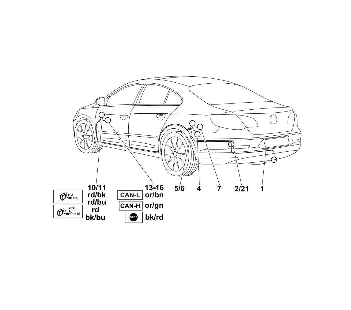 Электрика фаркопа Westfalia (13 pin) для Volkswagen Passat CC 2005-2012 321600300113 в 