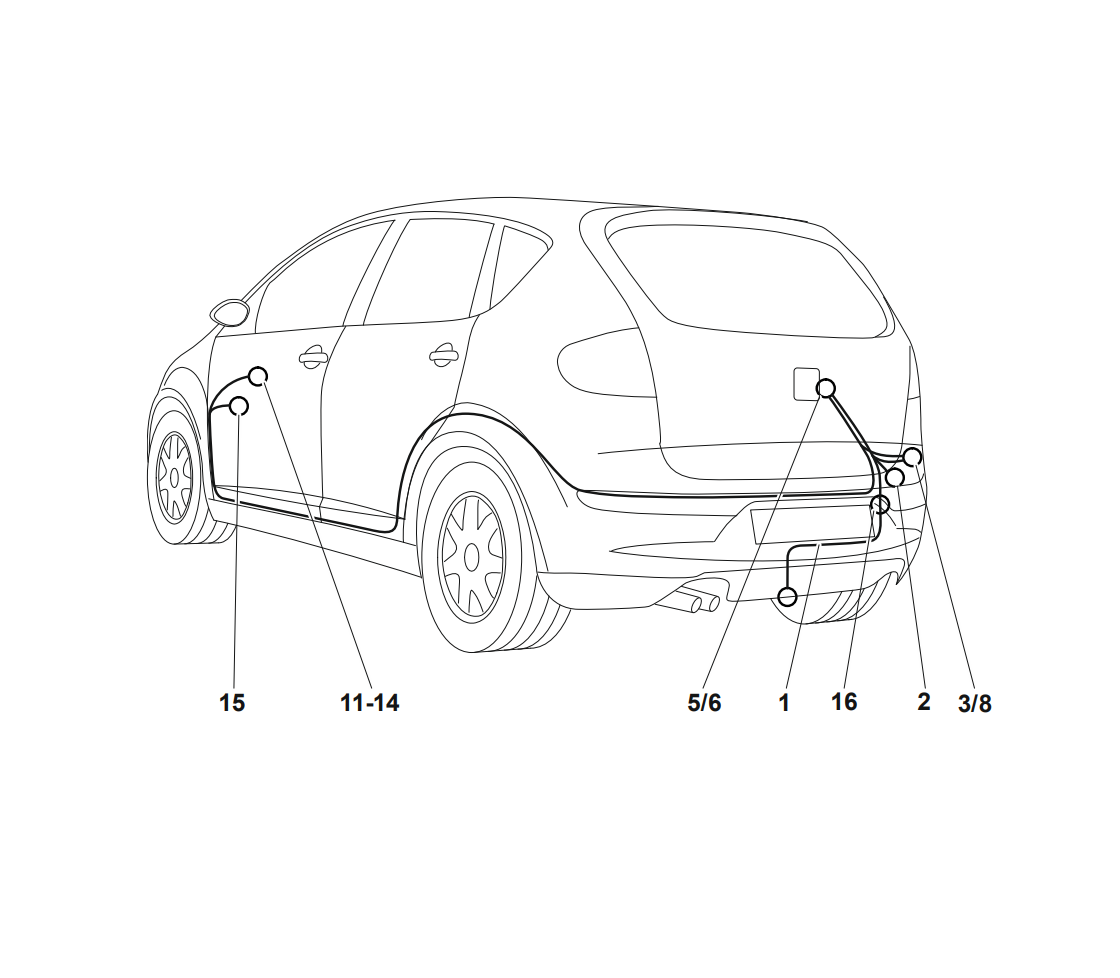 Электрика фаркопа Westfalia (7 pin) для Seat Altea 2004-2015 344044300107 в 