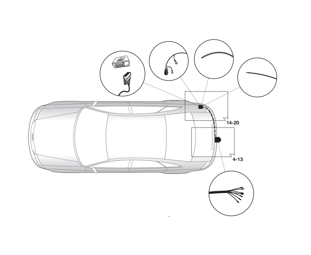 Электрика фаркопа Hak-System (7 pin) для Audi A6 Allroad 2006-2012 12010508 в 