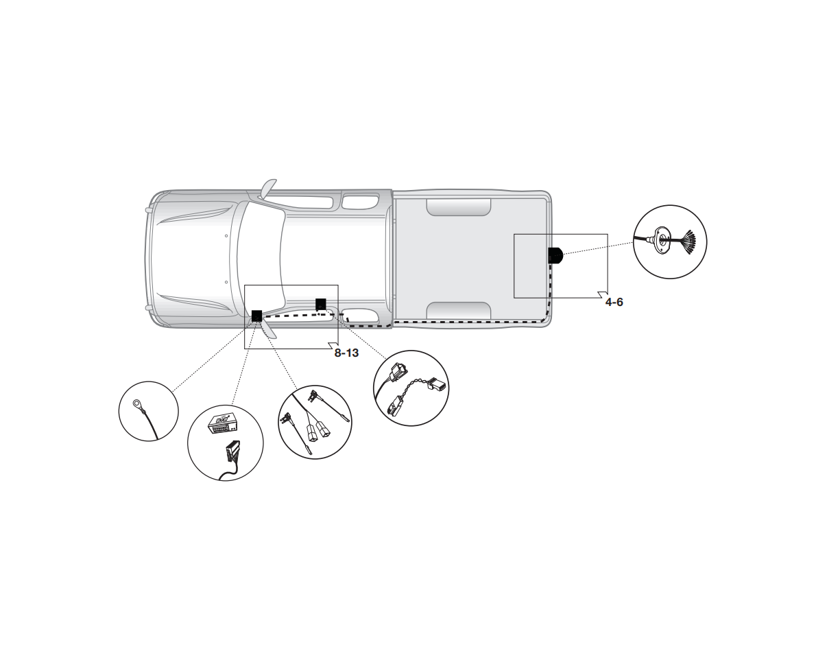 Электрика фаркопа Hak-System (13 pin) для Ford Ranger 2012-2015 21500573 в 